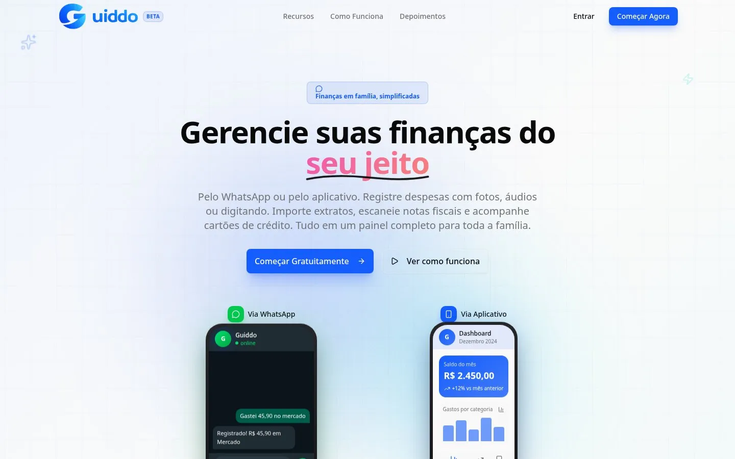 Tela do projeto Guiddo