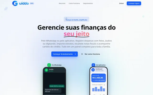 Interface do projeto Guiddo
